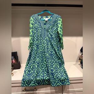 Gretchen Scott Designs Blue and Green Dress